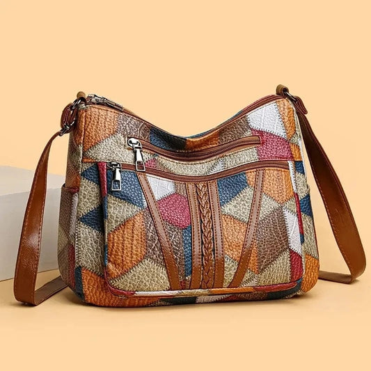 Maribel™|Mozaïek Leren Handtas