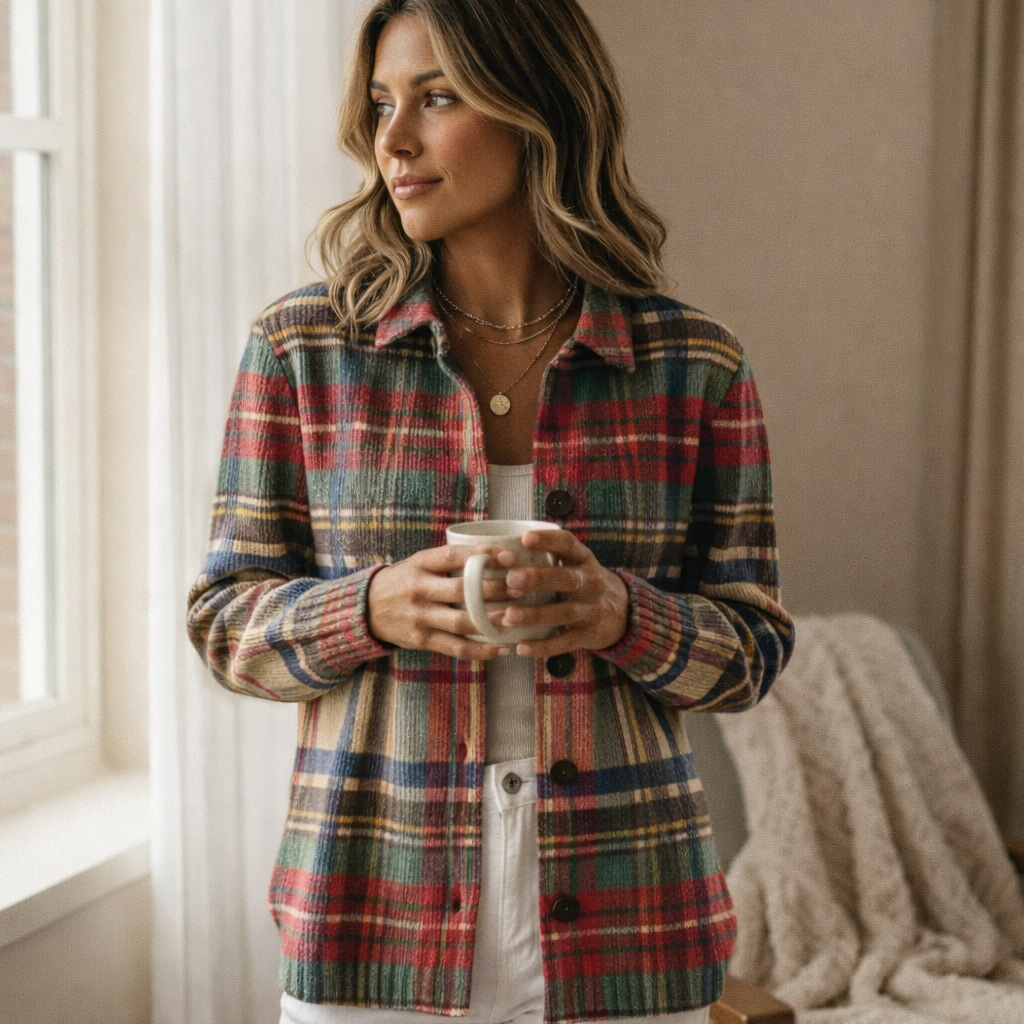 Celine™ | Geruite Blouse