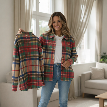 Celine™ | Geruite Blouse