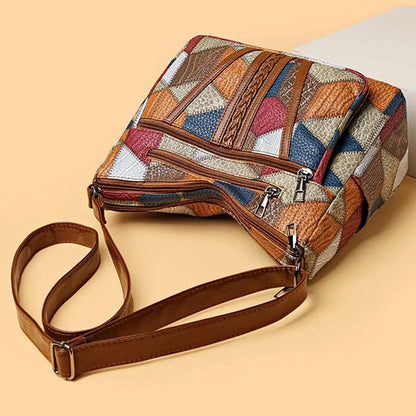 Maribel™|Mozaïek Leren Handtas