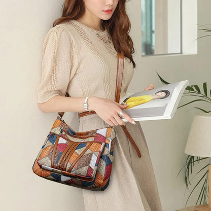 Maribel™|Mozaïek Leren Handtas
