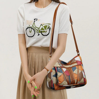 Maribel™|Mozaïek Leren Handtas