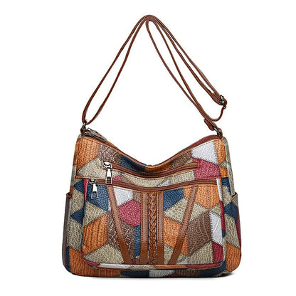 Maribel™|Mozaïek Leren Handtas