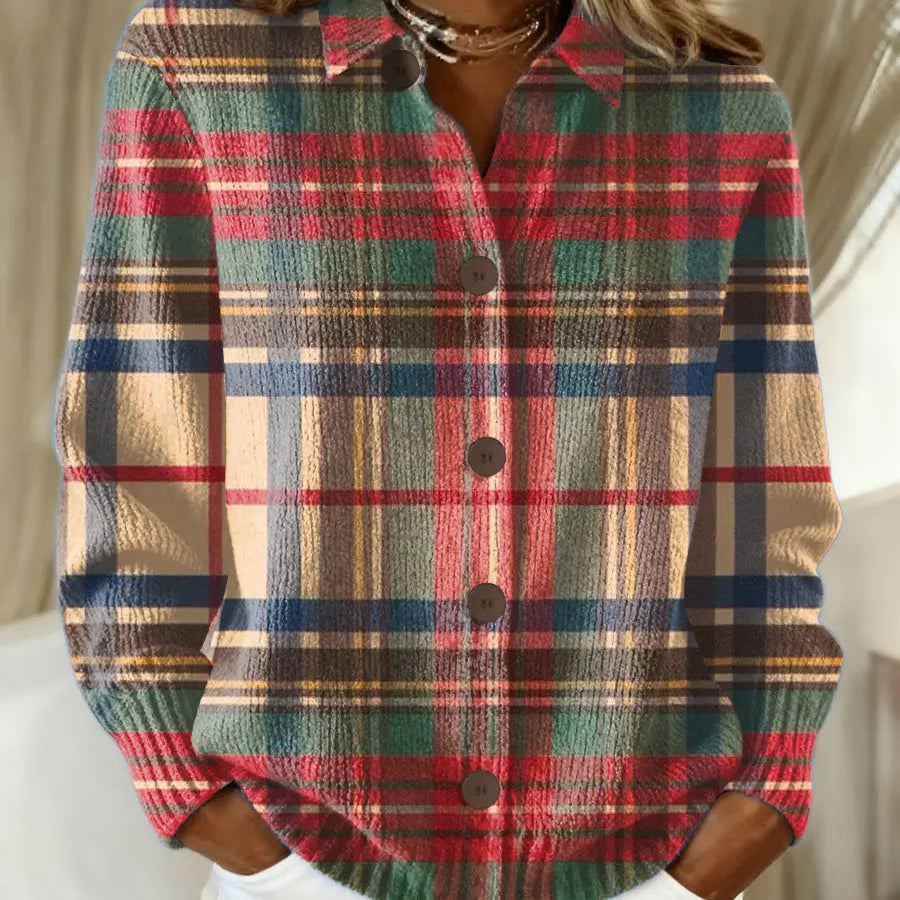 Celine™ | Geruite Blouse